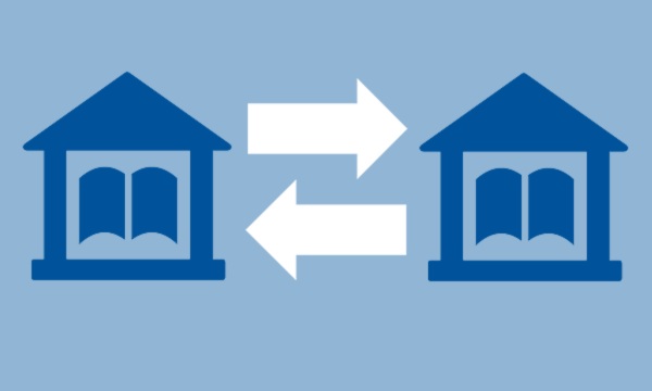 Two institutions with arrows between pointing both ways